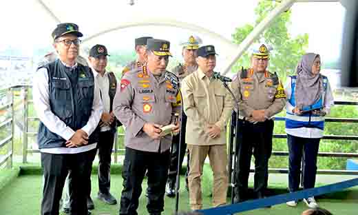 Kapolri cek arus balik lebaran di tol cikatama