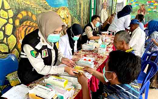 Polresta malang kota gelar layanan kesehatan gratis di kampung tematik