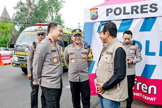 Wakapolda jatim tinjau posyan karanglo, pantau arus balik lebaran di wilayah malang raya