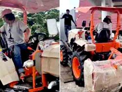 Wujudkan Swasembada Pangan, Bupati Takalar Daeng Manye Serahkan Bantuan Traktor Roda Empat