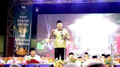 Bupati sidoarjo hadiri sholawat bersama ma’arif nu tulangan