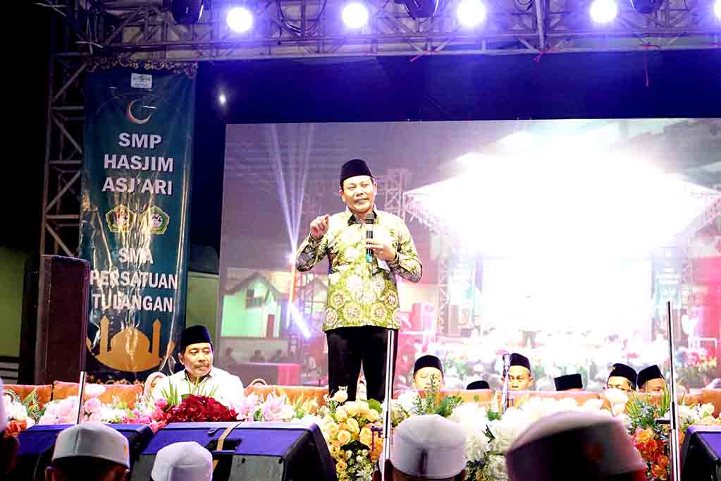 Bupati sidoarjo hadiri sholawat bersama ma’arif nu tulangan