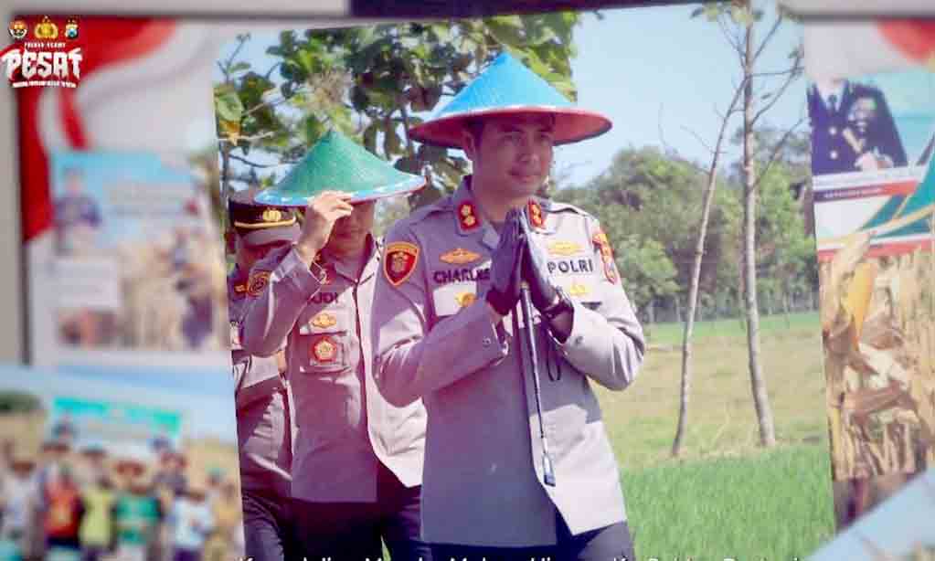 Dukung ketahanan pangan nasional, polres ngawi dan poktan sumberbening panen jagung di bringin 2