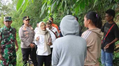 Kolaborasi, Polres Kediri Kota Bersama Pemkab Tangani Bencana Banjir di Mojo