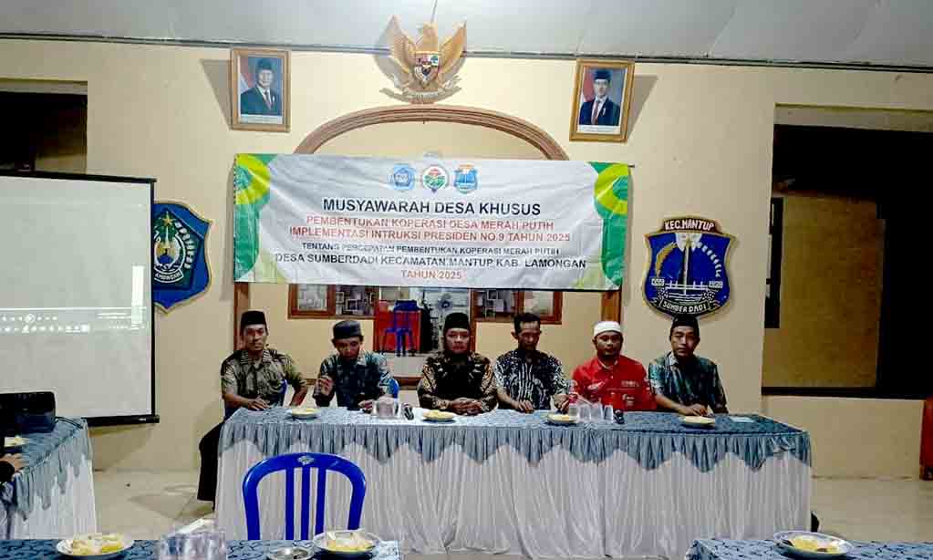 Musyawarah desa khusus pembentukan koprasi desa merah putih desa sumberdadi