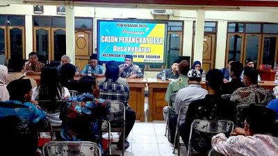 Penetapan calon perangkat desa kebaron