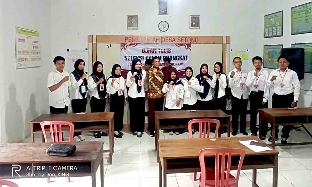 Seleksi calon kasi pelayanan desa setono, 12 peserta adu kepintaran dalam ujian