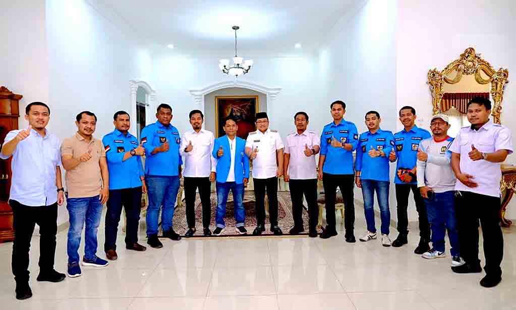 Wakil bupati gowa sambut silaturahmi knpi dengan semangat kolaborasi