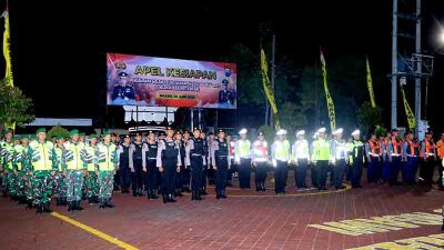 Amankan malam 1 suro, polres ngawi gelar patroli skala besar 3