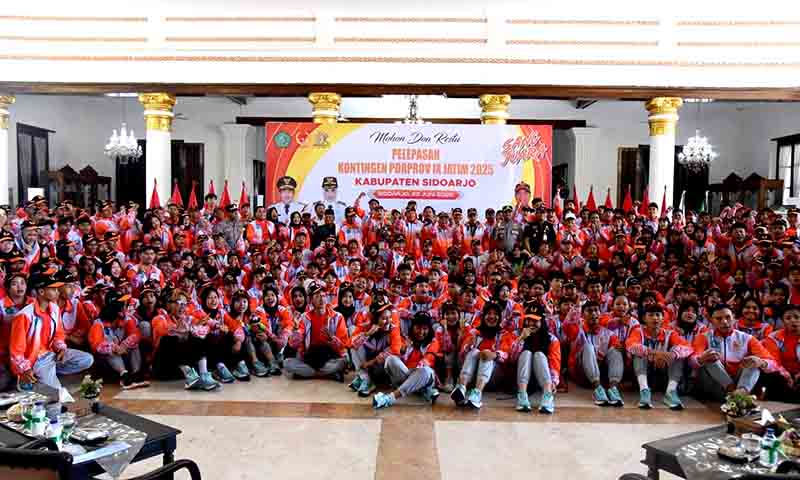 Atlet porprov jatim ix dilepas bupati dan didoakan kyai