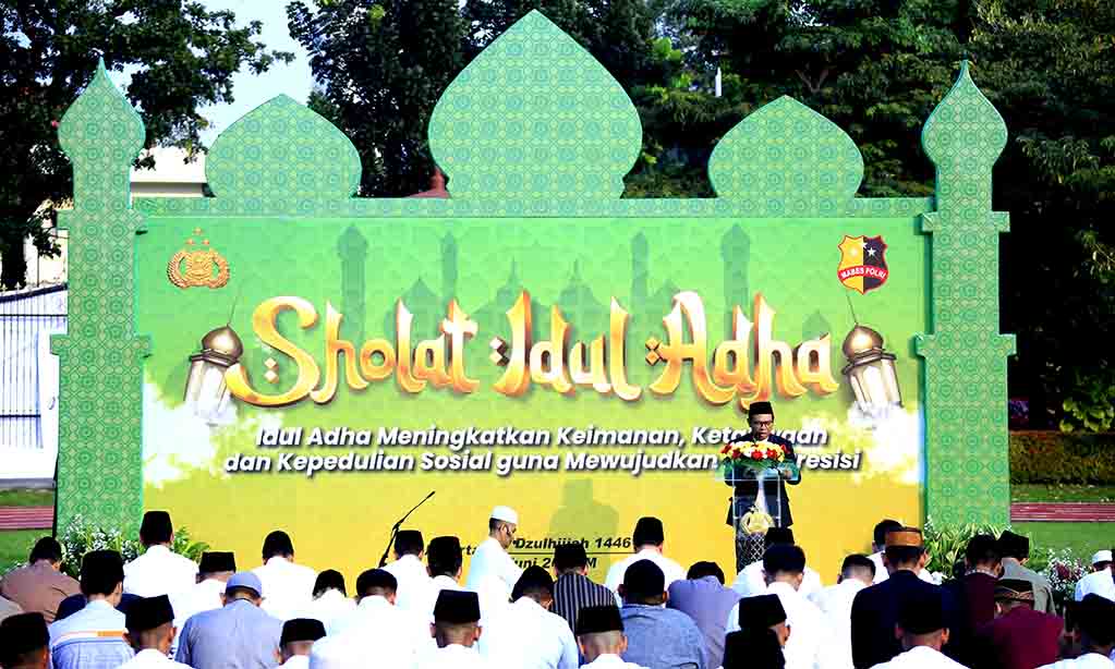 Gelar salat idul adha, jajaran polri tingkatkan kepedulian