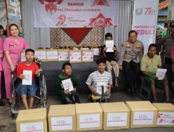 Hari Bhayangkara ke-79 Polrestabes Surabaya dan Bhayangkari Bantu Kaum Difabel