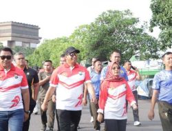 Polres Kediri Olahraga bersama dengan Forkopimda