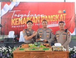 Personel Polres Kediri Naik Pangkat Jelang Hari Bhayangkara ke-79