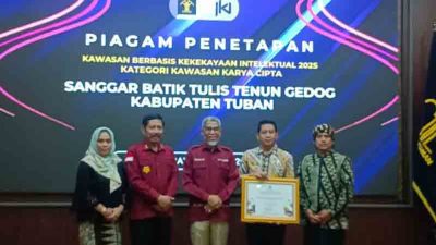 Tuban Ditetapkan sebagai Kawasan Berbasis Kekayaan Intelektual 2025, Batik Gedhog Jadi Simbol Ekonomi Kreatif Lokal