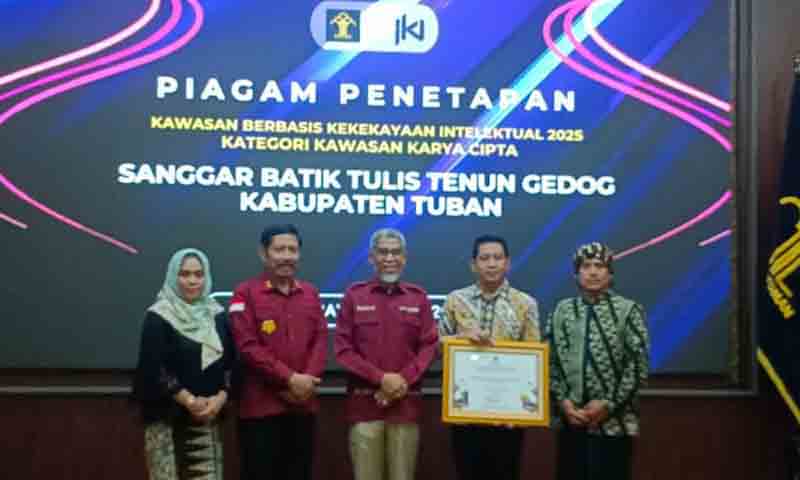 Kabupaten tuban resmi menyandang status sebagai kawasan berbasis kekayaan intelektual 2