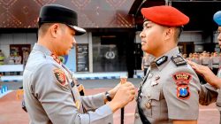 Kapolres ngawi pimpin upacara sertijab kasat reskrim dan kapolsek