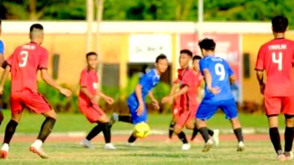 Laga persahabatan tim pra porprov gowa vs takalar berakhir imbang