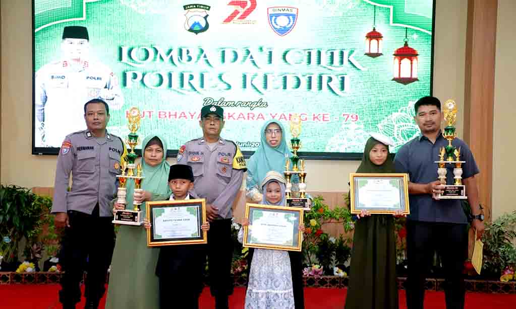 Menjelang hari bhayangkara ke 79, polres kediri mengadakan lomba dai cilik