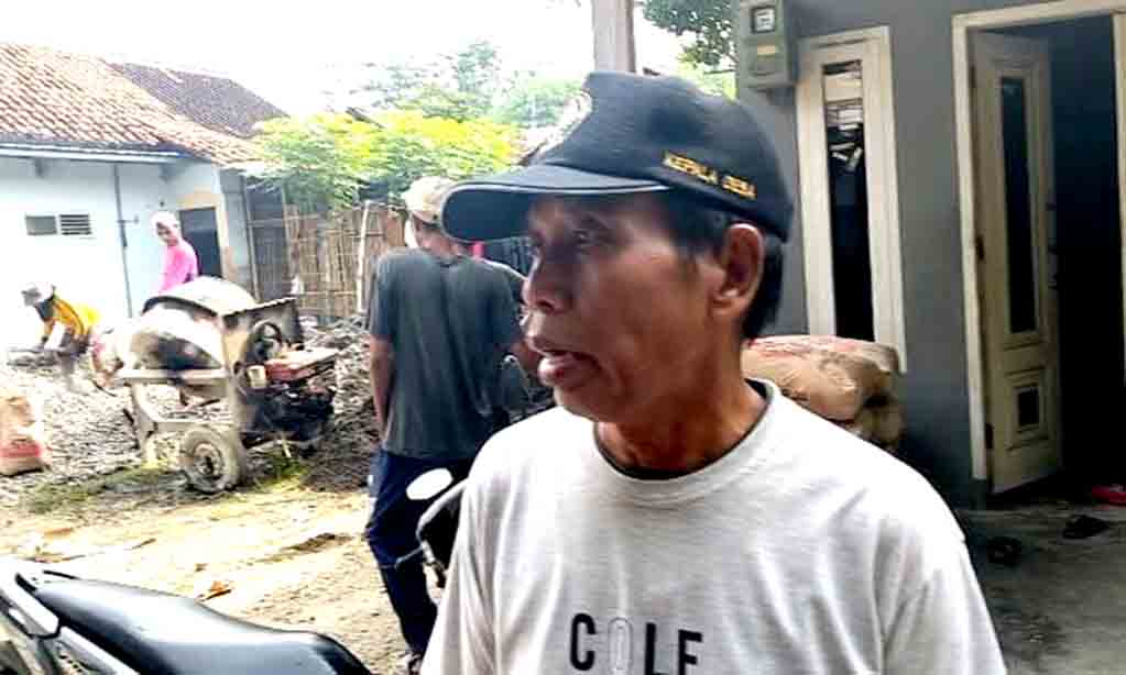 Pembangunan rabat beton di desa pendowo diduga tak sesuai spesifikasi