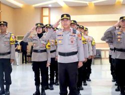 Polres Kediri Teguhkan Pengabdian Lewat Upacara Pemuliaan Nilai-Nilai Tribrata