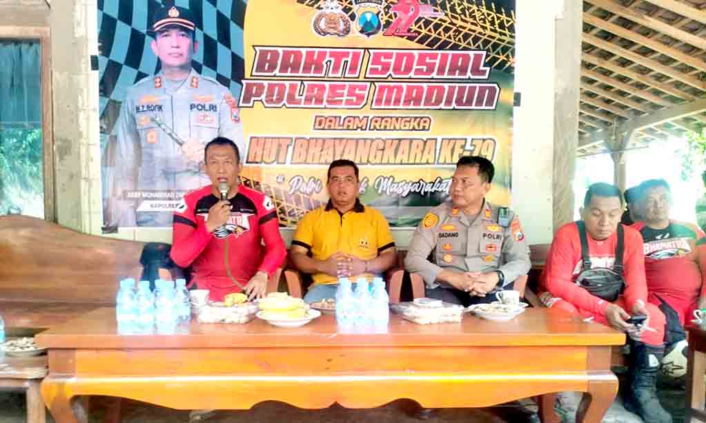 Polres madiun sambut hari bhayangkara ke 79 gelar baksos di daerah terpencil