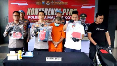 Polresta malang kota berhasil amankan begal driver ojol buron tiga bulan