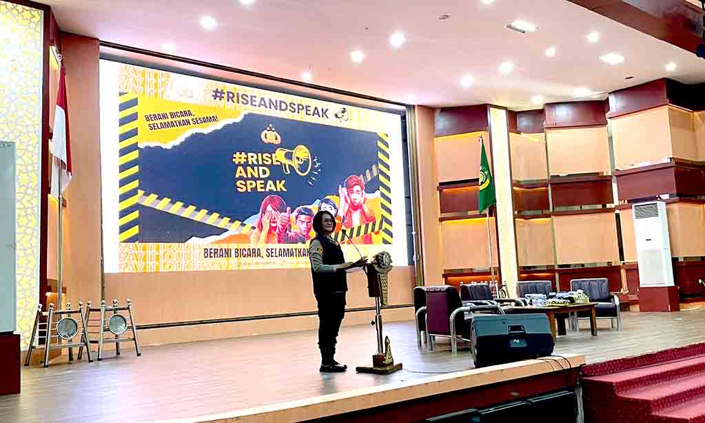 Polri gaungkan kampanye “rise and speak” di usu dorong kolaborasi tangani kekerasan dan eksploitasi