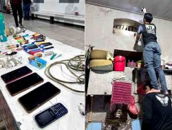 Razia malam hari, lapas ngawi temukan sejumlah barang terlarang di kamar warga binaan 2