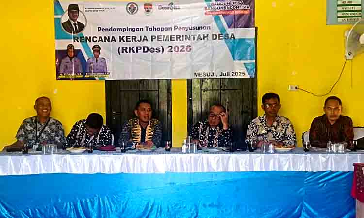 Dpmd mesuji dampingi penyusunan rkpdesa 2026, dorong perencanaan desa lebih strategis 2
