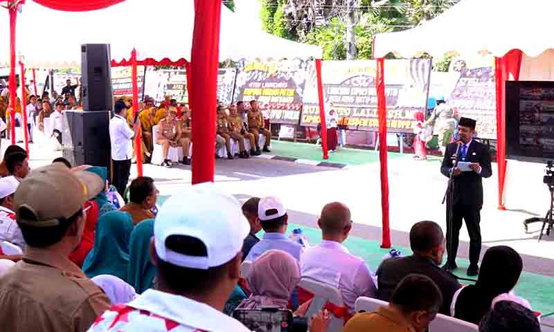 Dorong perekonomian desa, bupati takalar bersama gubernur sulsel hadiri launching koperasi desa merah putih