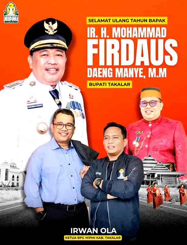 Hipmi takalar sampaikan ucapan selamat ulang tahun kepada bupati takalar 2