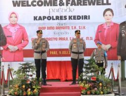 Kapolres Kediri Berganti, Welcome and Farewell Parade Digelar Khidmat