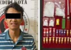Polres Kediri Kota Amankan Seorang Pemuda Tersangka Pengedar Narkoba