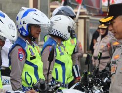 Tingkatkan Disiplin Masyarakat Dalam Berlalu Lintas, Polres Kediri Kota melaksanakan Apel Gelar Pasukan Operasi Patuh Semeru 2025