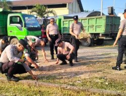 Sinergi Tiga Pilar, Polres Madiun Kota Kerja Bakti di Lokasi Dapur MBG Dukung Program Nasional