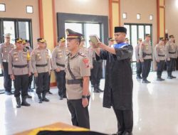 Pimpin Upacara Pengukuhan Kapolsek Kras, Kapolres Kediri Tekankan Profesionalisme dan Pelayanan Publik