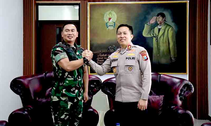 Kapolres bojonegoro lakukan kunjungan silaturahmi ke makodim 0813