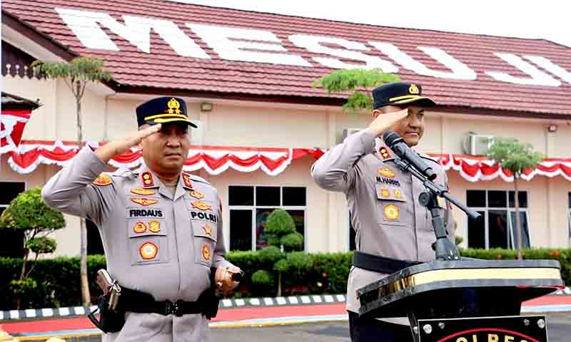 Polres mesuji gelar pisah sambut kapolres