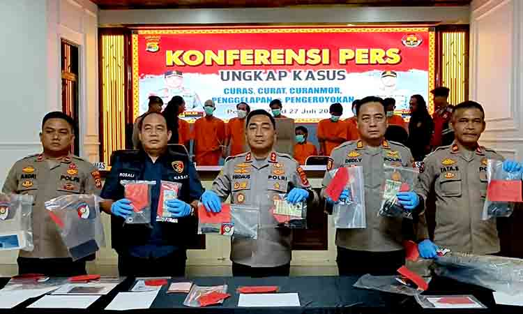 Polres mesuji ungkap 7 kasus kriminal dalam 10 hari