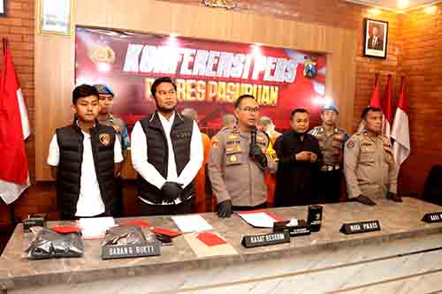 Polres pasuruan berhasil ungkap misteri jenazah di sungai purwosari 3 tersangka diamankan