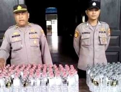 Polsek Babat Sita 187 Botol Arak Bali dalam Operasi Aman Suro