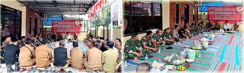 Polsek kedungpring gelar tasyakuran hut bhayangkara