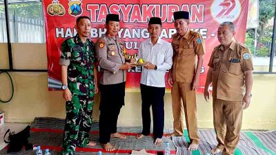Polsek Kedungpring Gelar Tasyakuran HUT Bhayangkara ke-79: Sinergi TNI-Polri dan Masyarakat Terjalin Erat