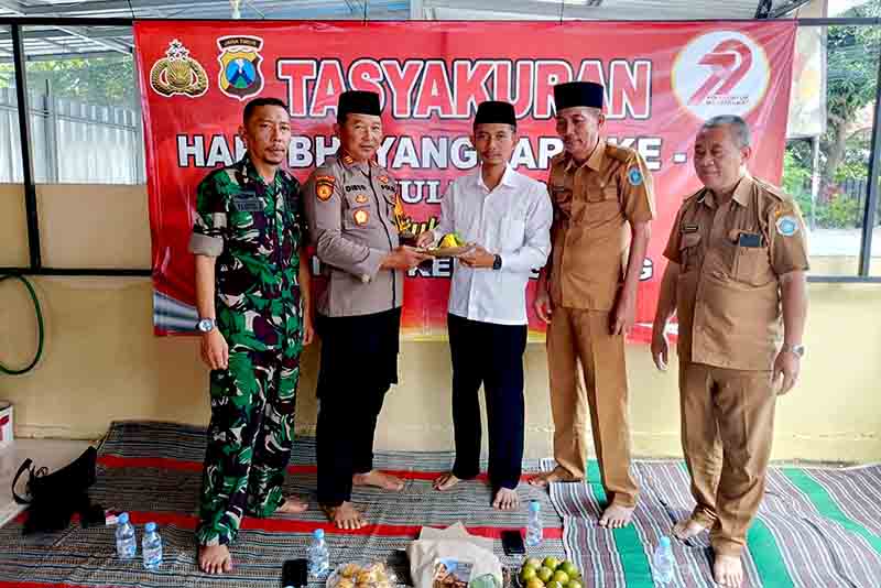 Polsek kedungpring gelar tasyakuran hut bhayangkara