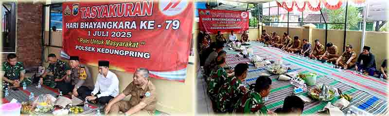 Polsek kedungpring gelar tasyakuran hut bhayangkara 2
