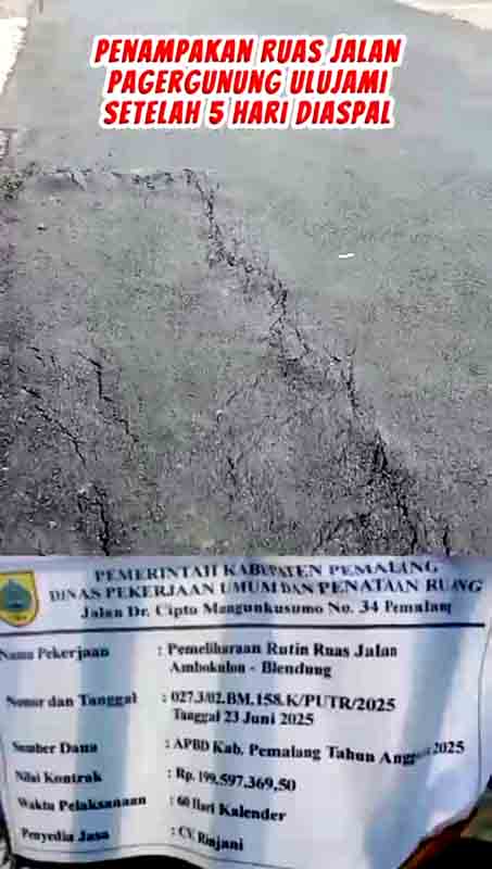 Proyek jalan ambokulon–blendung disorot 2