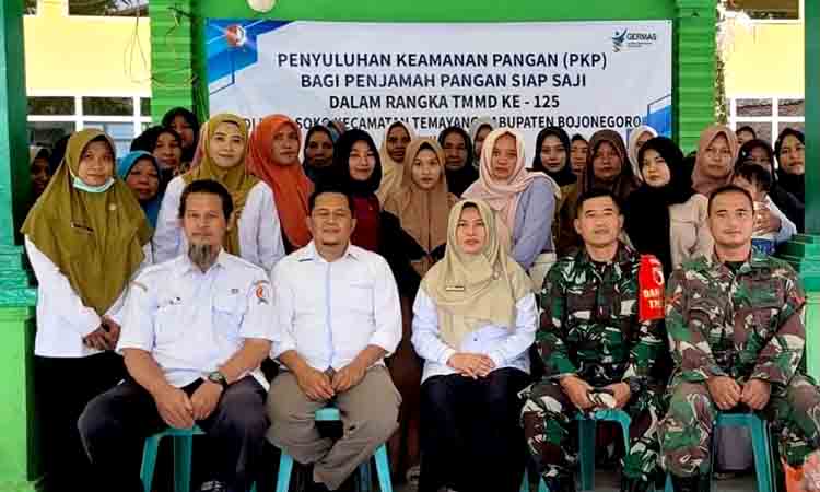 Tingkatkan kesadaran masyarakat, tmmd 125 bojonegoro gelar penyuluhan keamanan pangan