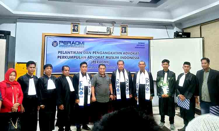 Dpn peradmi gelar pelantikan advokat di gowa, sulawesi selatan