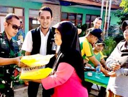 Dukung Program Pangkostrad, Yonarmed 12 Kostrad Gelar Bazar Beras Murah di Jurorejo